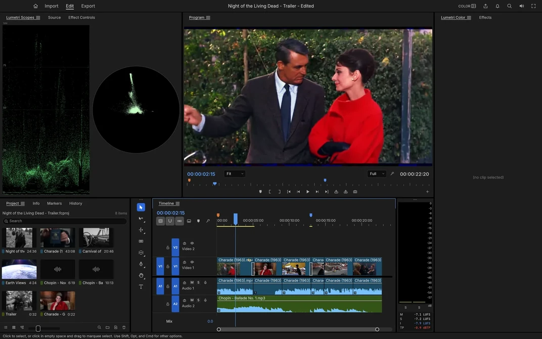 FilmCraft open on the Nixorium student desktop